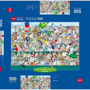 Sports Fans I (Brasilien) - Blachon - Cartoon Classics 500 Puzzle Schachtel 3D Modell