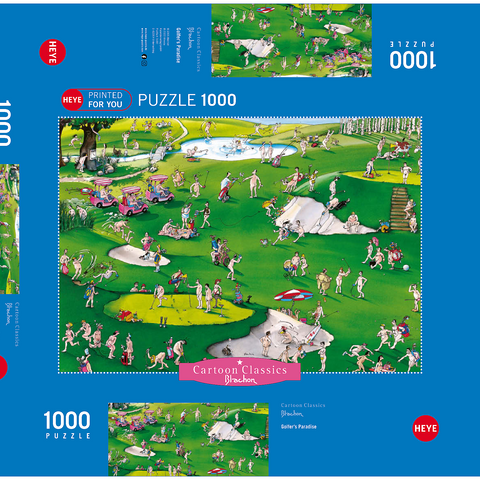 Golfer’s Paradise - Blachon - Cartoon Classics 1000 Puzzle Schachtel 3D Modell