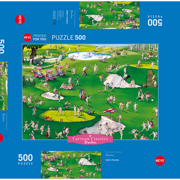 Golfer’s Paradise - Blachon - Cartoon Classics 500 Puzzle Schachtel 3D Modell