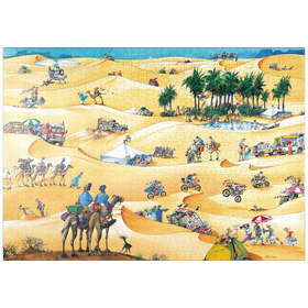 Darstellung des Puzzle-Motivs Paris-Dakar - Blachon - Cartoon Classics – Puzzleteile: 1000