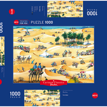 Paris-Dakar - Blachon - Cartoon Classics 1000 Puzzle Schachtel 3D Modell