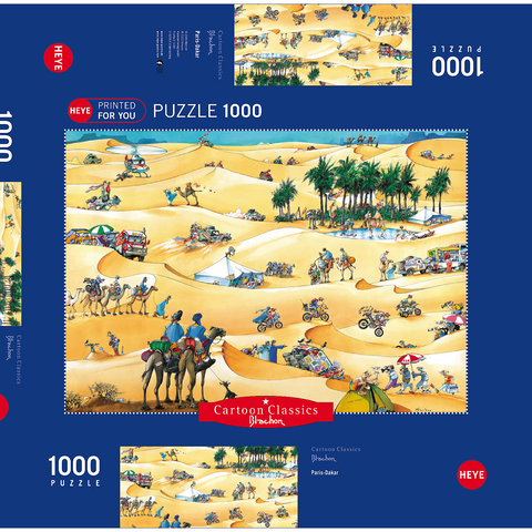 Paris-Dakar - Blachon - Cartoon Classics 1000 Puzzle Schachtel 3D Modell