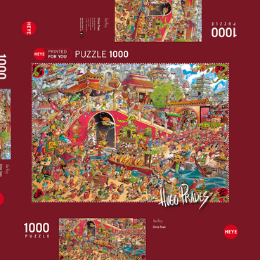 China Town - Hugo Prades 1000 Puzzle Schachtel 3D Modell