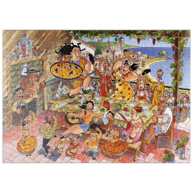 Darstellung des Puzzle-Motivs Paella Española - Hugo Prades – Puzzleteile: 500