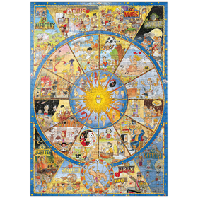 Darstellung des Puzzle-Motivs Astro World - Hugo Prades – Puzzleteile: 1000