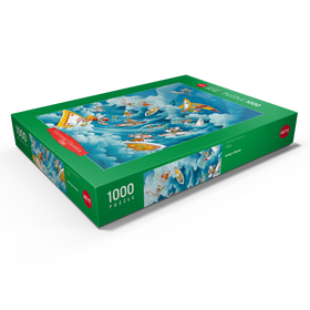Darstellung des Puzzle Motivs Surfing in Heaven - Michael Ryba - Cartoon Classics - Puzzleteile: 1000