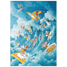 Darstellung des Puzzle-Motivs Surfing in Heaven - Michael Ryba - Cartoon Classics – Puzzleteile: 200