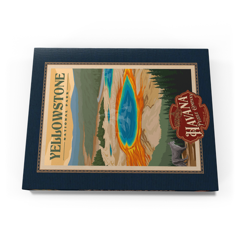 Yellowstone National Park - Vibrant Colors of Grand Prismatic Spring, Vintage Travel Poster 200 Puzzle Schachtel Ansicht3