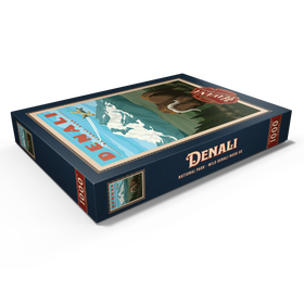 Alternative Darstellung des Puzzle-Motivs Denali National Park - Wild Denali Musk Ox, Vintage Travel Poster – Puzzleteile: 1000