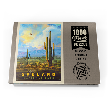 Saguaro National Park: Desert Daybreak, Vintage Poster 1000 Puzzle Schachtel Ansicht3