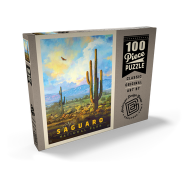 Saguaro National Park: Desert Daybreak, Vintage Poster 100 Puzzle Schachtel Ansicht2