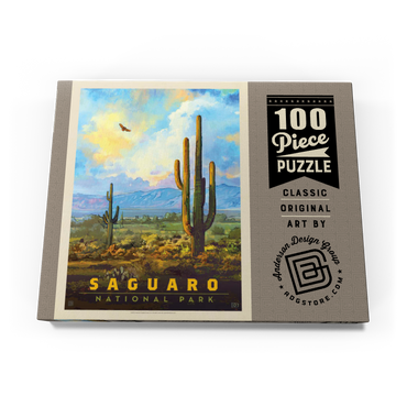 Saguaro National Park: Desert Daybreak, Vintage Poster 100 Puzzle Schachtel Ansicht3