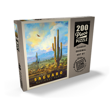Saguaro National Park: Desert Daybreak, Vintage Poster 200 Puzzle Schachtel Ansicht2