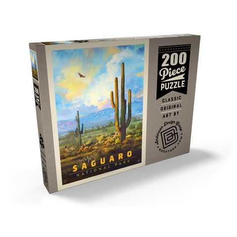 Saguaro National Park: Desert Daybreak, Vintage Poster 200 Puzzle Schachtel Ansicht2