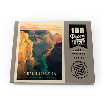 Grand Canyon National Park: Deep Shadows, Vintage Poster 100 Puzzle Schachtel Ansicht3