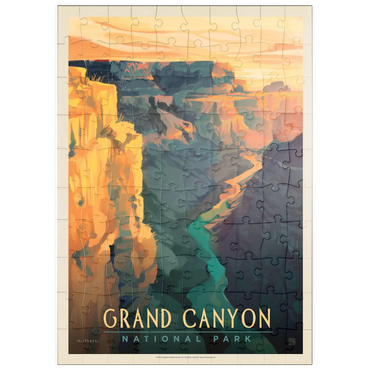 puzzleplate Grand Canyon National Park: Deep Shadows, Vintage Poster 100 Puzzle