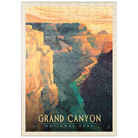 puzzleplate Grand Canyon National Park: Deep Shadows, Vintage Poster 200 Puzzle