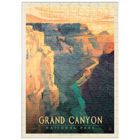 Darstellung des Puzzle Motivs Grand Canyon National Park: Deep Shadows, Vintage Poster - Puzzleteile: 200