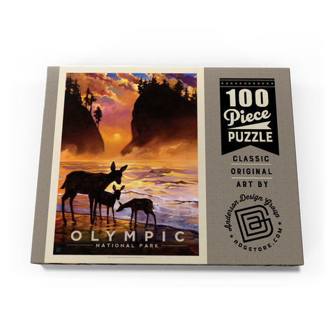 Olympic National Park: Magical Moment, Vintage Poster 100 Puzzle Schachtel Ansicht3