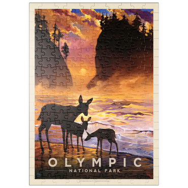 puzzleplate Olympic National Park: Magical Moment, Vintage Poster 200 Puzzle