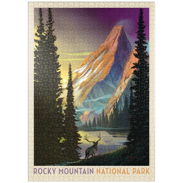 puzzleplate Rocky Mountain National Park: Pyramid Peak, Vintage Poster 1000 Puzzle