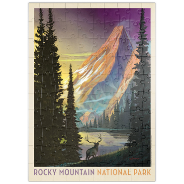 puzzleplate Rocky Mountain National Park: Pyramid Peak, Vintage Poster 100 Puzzle