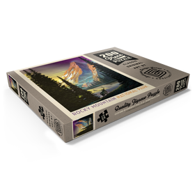 Alternative Darstellung des Puzzle-Motivs Rocky Mountain National Park: Pyramid Peak, Vintage Poster – Puzzleteile: 200