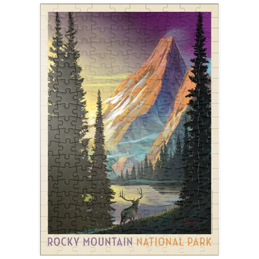 puzzleplate Rocky Mountain National Park: Pyramid Peak, Vintage Poster 200 Puzzle
