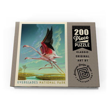 Everglades National Park: Flight Of The Flamingos, Vintage Poster 200 Puzzle Schachtel Ansicht3