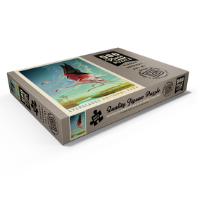 Alternative Darstellung des Puzzle-Motivs Everglades National Park: Flight Of The Flamingos, Vintage Poster – Puzzleteile: 500
