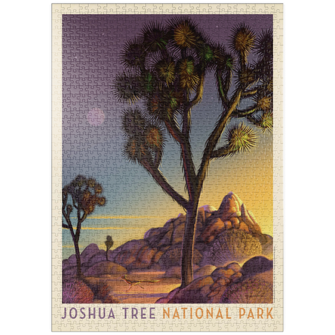 puzzleplate Joshua Tree National Park: Into The Evening, Vintage Poster 1000 Puzzle