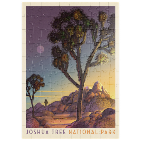 puzzleplate Joshua Tree National Park: Into The Evening, Vintage Poster 100 Puzzle