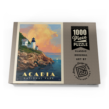 Acadia National Park: Lighthouse, Vintage Poster 1000 Puzzle Schachtel Ansicht3