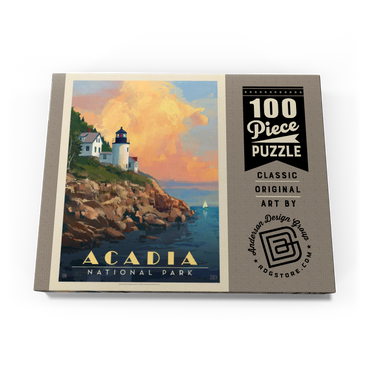 Acadia National Park: Lighthouse, Vintage Poster 100 Puzzle Schachtel Ansicht3