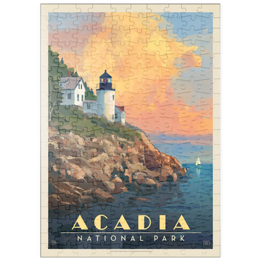 puzzleplate Acadia National Park: Lighthouse, Vintage Poster 200 Puzzle