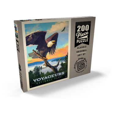 Voyageurs National Park: Bald Eagle, Vintage Poster 200 Puzzle Schachtel Ansicht2