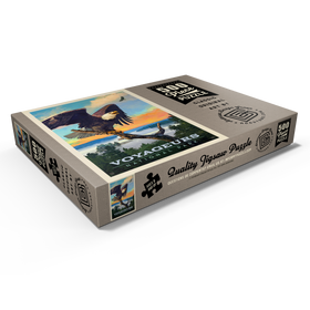 Alternative Darstellung des Puzzle-Motivs Voyageurs National Park: Bald Eagle, Vintage Poster – Puzzleteile: 500