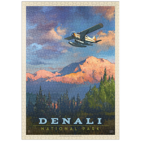 Darstellung des Puzzle-Motivs Denali National Park: Back Country, Vintage Poster – Puzzleteile: 1000