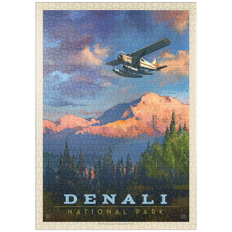 puzzleplate Denali National Park: Back Country, Vintage Poster 1000 Puzzle