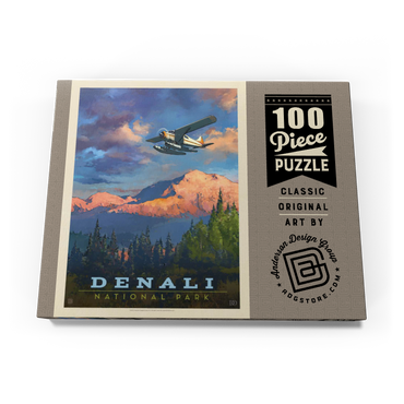 Denali National Park: Back Country, Vintage Poster 100 Puzzle Schachtel Ansicht3