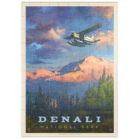 puzzleplate Denali National Park: Back Country, Vintage Poster 100 Puzzle