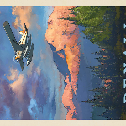 Denali National Park: Back Country, Vintage Poster 100 Puzzle 3D Modell