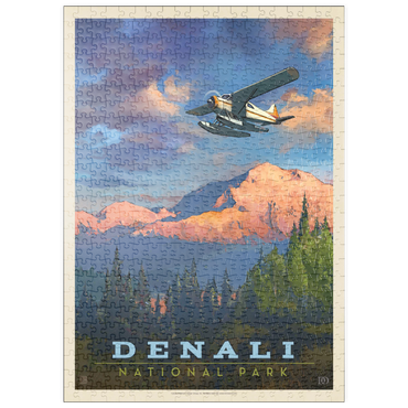 puzzleplate Denali National Park: Back Country, Vintage Poster 500 Puzzle