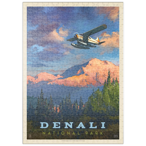 puzzleplate Denali National Park: Back Country, Vintage Poster 500 Puzzle