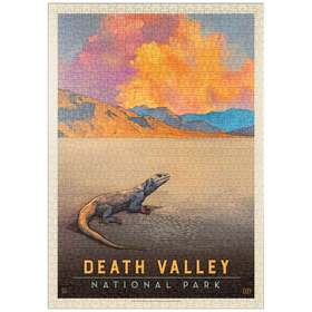 Darstellung des Puzzle-Motivs Death Valley National Park: Chuckwalla Lizard, Vintage Poster – Puzzleteile: 1000