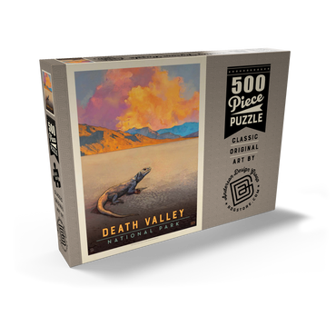 Death Valley National Park: Chuckwalla Lizard, Vintage Poster 500 Puzzle Schachtel Ansicht2
