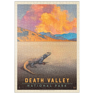 puzzleplate Death Valley National Park: Chuckwalla Lizard, Vintage Poster 500 Puzzle