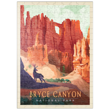 puzzleplate Bryce Canyon National Park: Mule Deer, Vintage Poster 200 Puzzle