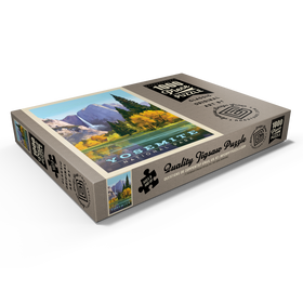 Alternative Darstellung des Puzzle-Motivs Yosemite National Park: Golden Vista, Vintage Poster – Puzzleteile: 1000