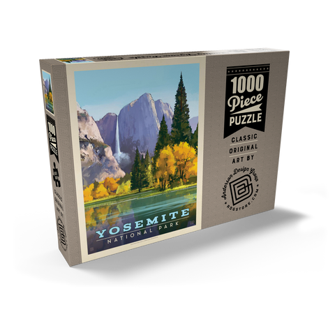 Yosemite National Park: Golden Vista, Vintage Poster 1000 Puzzle Schachtel Ansicht2